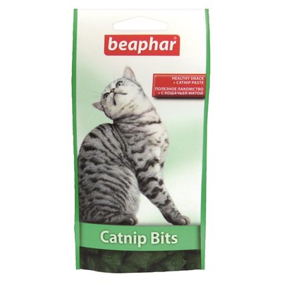 Ласощі для котів Beaphar Catnip Bits 35 г - котяча м'ята - masterzoo.ua