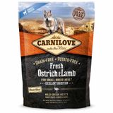 Сухой корм для взрослых собак мелких пород Carnilove Fresh Ostrich & Lamb 1,5 кг (ягнёнок и страус)