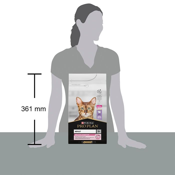 Сухой корм для кошек с чувствительным пищеварением Pro Plan Delicate Turkey 1,5 кг - индейка - masterzoo.ua