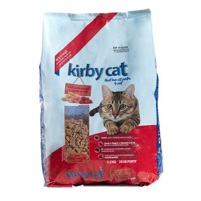 Сухой корм для котов KIRBY CAT 1,5 кг - курица и говядина - masterzoo.ua