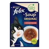 Вологий корм для котів Felix Soup pouch 48 г - яловичина