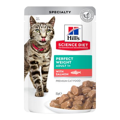 Влажный корм для кошек Hill's Science Plan Perfect Weight Adult , 85 г - лосось - masterzoo.ua