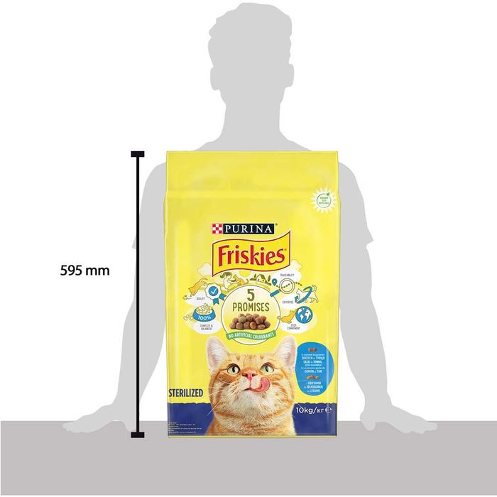 Сухой корм для стерилизованных кошек Friskies 10 кг - лосось и овощи - masterzoo.ua