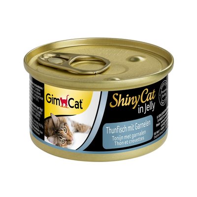 Влажный корм для кошек GimCat Shiny Cat 70 г (тунец и креветки) - masterzoo.ua