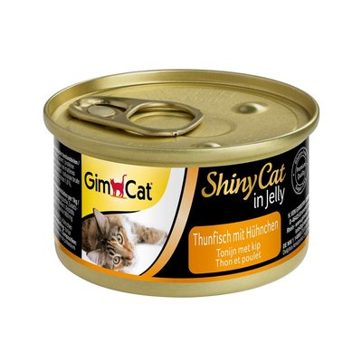Влажный корм для кошек GimCat Shiny Cat 70 г (курица и тунец) - masterzoo.ua