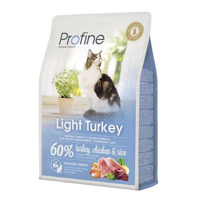 Сухой корм для кошек с лишним весом Profine Cat Light 2 кг - индейка и курица - masterzoo.ua