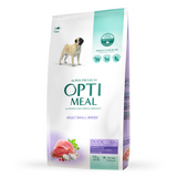 Сухий повнораціонний корм для дорослих собак дрібних порід Optimeal 12 кг (качка)