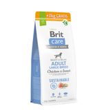 Сухий корм для собак Brit Care Dog Sustainable Adult Large Breed 12+2 кг - курка та комахи