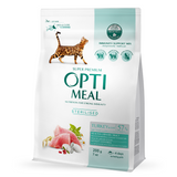 Сухой корм для стерилизованных кошек Optimeal 200 г - индейка и овес