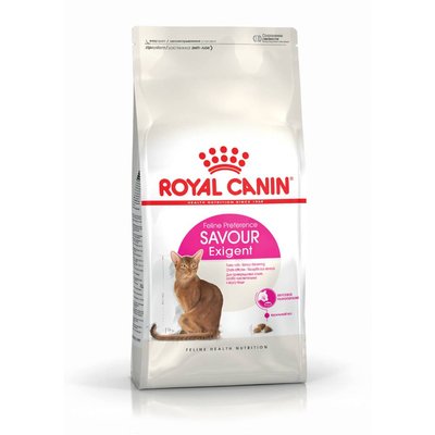 Сухой корм для привередливых котов с чувствительным пищеварением Royal Canin Savour Exigent 400 г - домашняя птица - masterzoo.ua