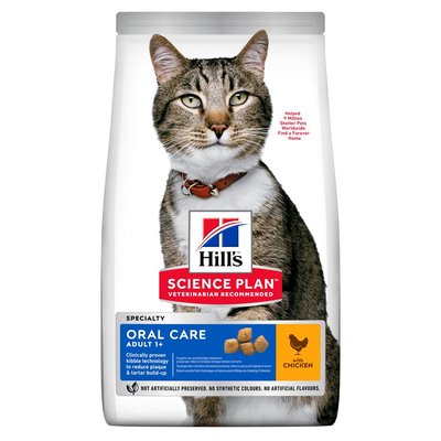 Сухой корм для кошек Hill's Science Plan Oral Care Adult 1,5 кг - курица - masterzoo.ua