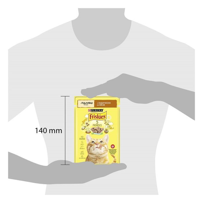 Влажный корм пауч для кошек Friskies pouch, 85г (индейка) - masterzoo.ua