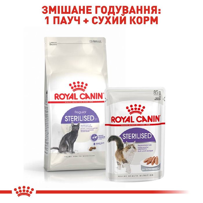 Сухой корм для стерилизованных кошек Royal Canin Sterilised 37, 2 кг (домашняя птица) - masterzoo.ua