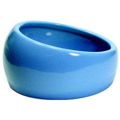 Миска керамічна Living World «Ergonomic Dish» 120 мл / 10 см (блакитна) - masterzoo.ua