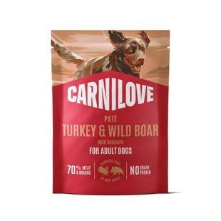 Вологий корм для собак Carnilove Adult Pate 300 г - індичка, дикий кабан та шипшина - masterzoo.ua