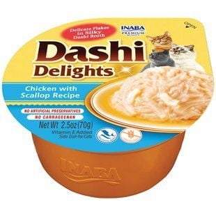 Лакомство для кошек Inaba Dashi Delights 70 г - курица и морской гребешок - masterzoo.ua