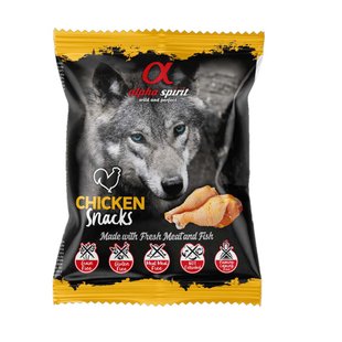 Ласощі для собак Alpha Spirit Dog Snacks Chicken, 50 г - masterzoo.ua