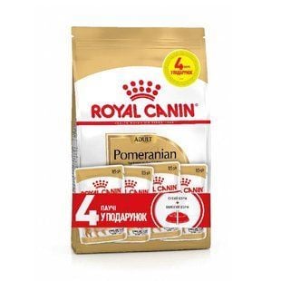 Набір сухого та вологого корму для собак Royal Canin Pomeranian Adult 1,5 кг + 4 шт х 85 г - masterzoo.ua