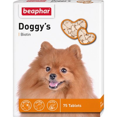 Вітаміни для собак Beaphar Doggy's + Biotin 75 таблетки - masterzoo.ua