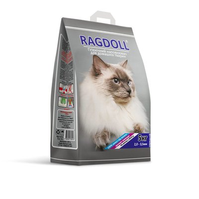 Наповнювач туалету для котів Ragdoll із запахом лаванди середній, 5 кг (бентонітовий) - masterzoo.ua