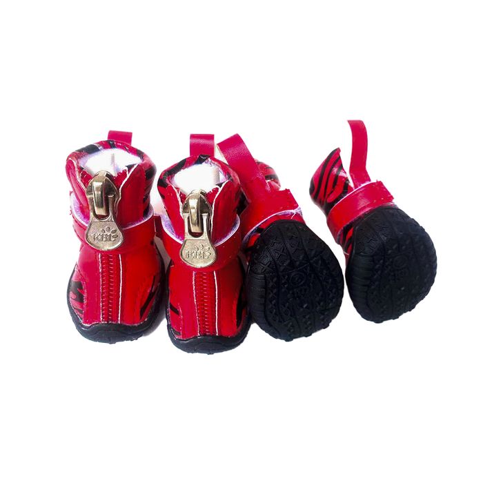 Ботинки для собак Quingdao #1 красные 4 шт - masterzoo.ua