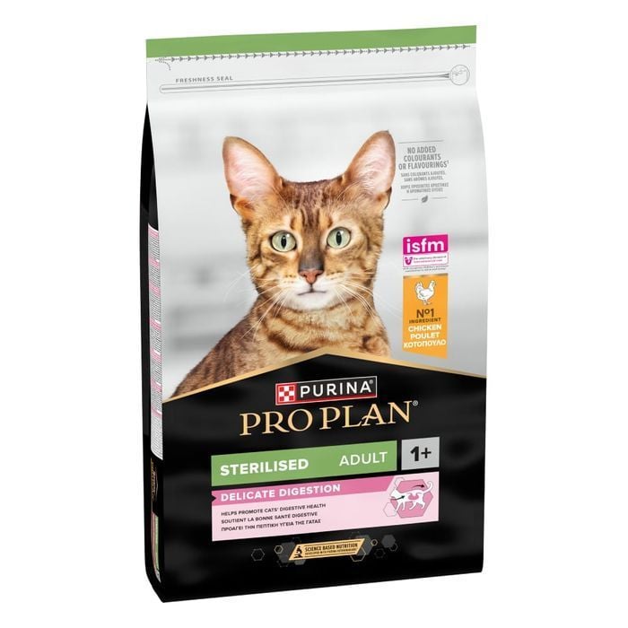 Cухий корм для котів Pro Plan Sterilised Adult Delicate Digestion 10 кг - курка - masterzoo.ua