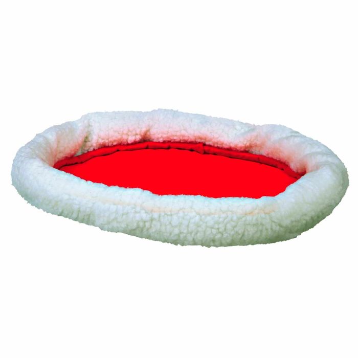 Лежак двухсторонний Trixie «Cuddly Bed» 47 см / 38 см (белый/красный) - masterzoo.ua