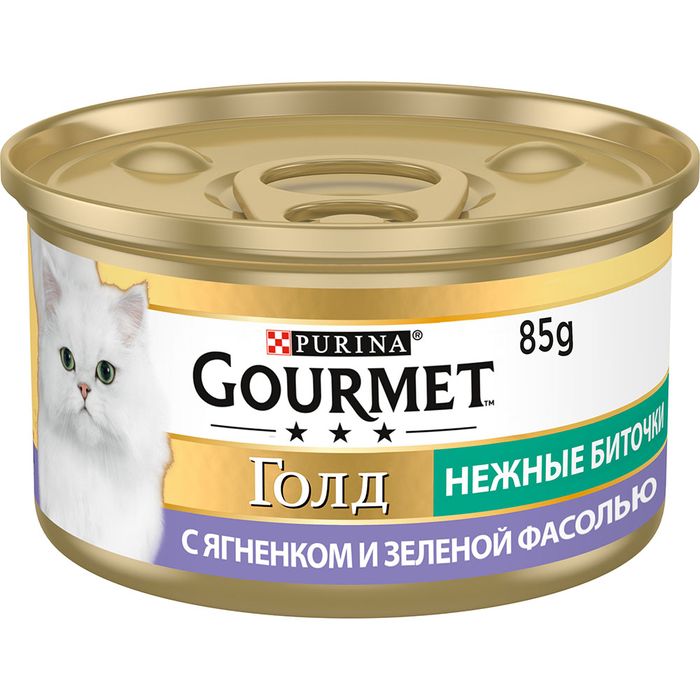 Влажный корм для кошек Gourmet Gold Savoury Cake Lamb & Beans 85 г (ягненок и бобы) - masterzoo.ua