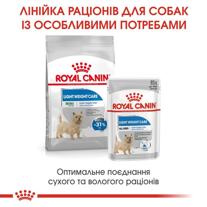 Влажный корм для собакRoyal Canin Light Weight Care Loaf 85 г (домашня птица) - masterzoo.ua