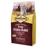 Сухой корм для взрослых кошек Carnilove Fresh Chicken & Rabbit 2 кг (курица и кролик)