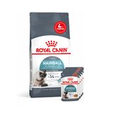 Набір корму для котів Royal Canin hairball care 2 кг + 4 pouch вологого корму - домашня птиця