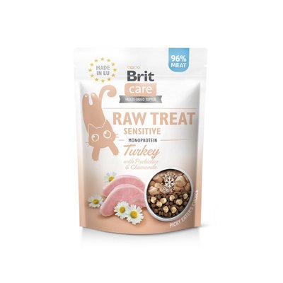 Ласощі для котів Brit Raw Treat Sensitive Freeze-dried 40 г - індичка - masterzoo.ua