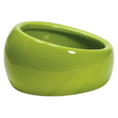 Миска керамічна Living World «Ergonomic Dish» 120 мл / 10 см (зелена) - dgs - masterzoo.ua