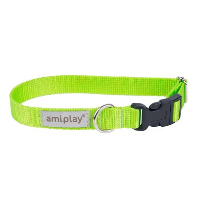Нашийник для собак регульований Amiplay Samba XS 18-30 см/10 мм (зелений) - masterzoo.ua