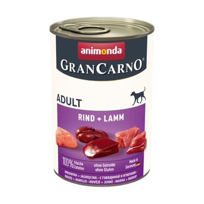Влажный корм для собак Animonda GranCarno Adult Beef+Lamb | 400 г (говядина и ягненок) - masterzoo.ua