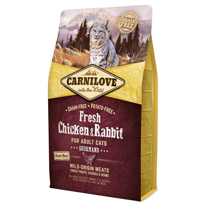 Сухой корм для взрослых кошек Carnilove Fresh Chicken & Rabbit 2 кг (курица и кролик) - masterzoo.ua