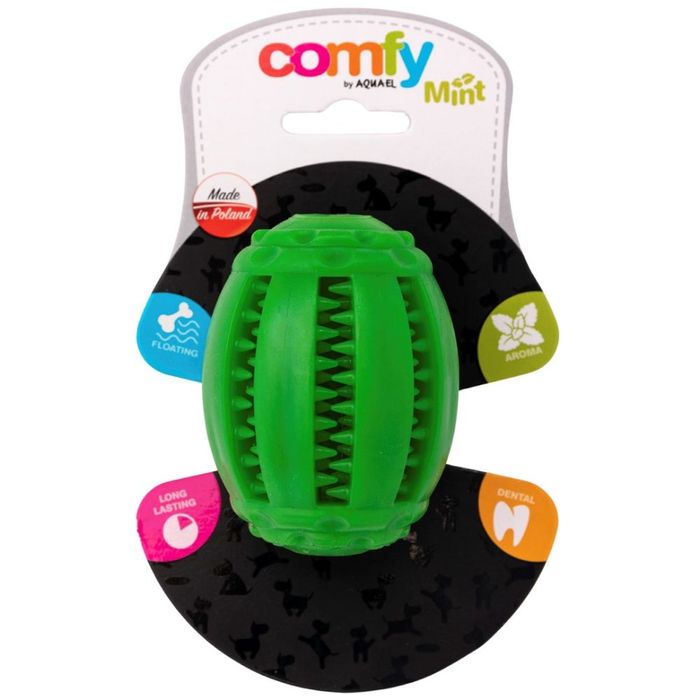 Іграшка для собак Comfy Dental Rugby 8 x 6,5 см - м'ята - masterzoo.ua
