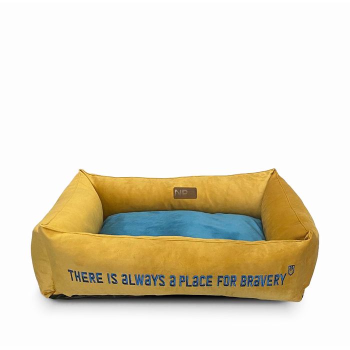 Лежак для собак Noble Pet Albert Bravery 70 х 50 х 22 см (жёлтый) - dgs - masterzoo.ua