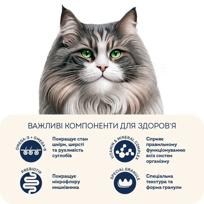 Сухой корм для котов Home Food Adult Hairball control For sterilised/neutered 400 г - индейка и ягоды - masterzoo.ua