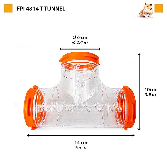 Туннель для грызунов Ferplast «Fpi 4814 T Tunnel» 14 см х 10 см / d = 6 см - masterzoo.ua
