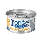 Вологий корм для котів Monge Monoprotein Flakes 80 г - індичка та морква - masterzoo.ua