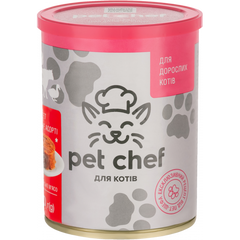 М'ясний паштет для дорослих котів Pet Chef 200 г (м'ясне асорті) - masterzoo.ua