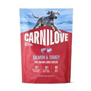 Сухий корм для собак Carnilove Active Junior Large Breeds 1,5 кг - лосось та індичка - masterzoo.ua