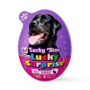 Яйце-сюрприз&nbsp;для собак Lucky&nbsp;Star Ласощі + Іграшка 20 г - кролик - masterzoo.ua