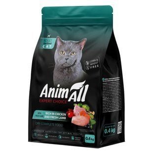 Сухой корм для кошек AnimAll Adult Sterilized 400 г - курица и ягненок - masterzoo.ua