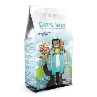 Наповнювач бентонітовий для котячого туалету Cat's Way 10 л - марсельське мило - masterzoo.ua