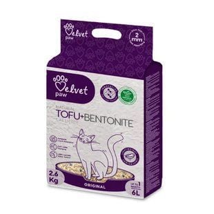 Velvet Paw TOFU Bentonite Original наполнитель для кошачьего туалета 6 л - без аромата - masterzoo.ua