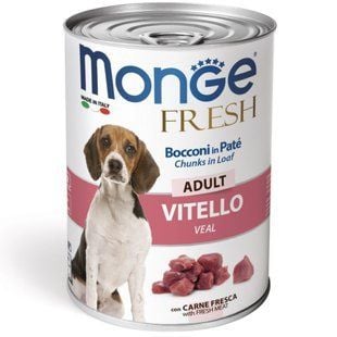 Вологий корм для собак Monge Fresh Adult 400 г - телятина - masterzoo.ua