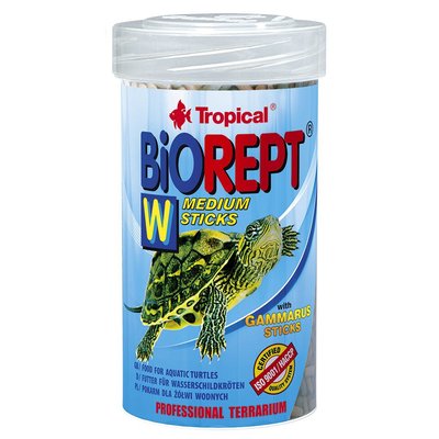 Сухий корм для водоплавних черепах Tropical в паличках «Biorept W» 100 мл - masterzoo.ua