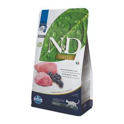 Сухой корм для котов Farmina N&D Grain Free Prime 1,5 кг - ягненок и черника - masterzoo.ua